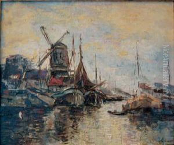 Le Port Oil Painting by Maximilian Kurzweil