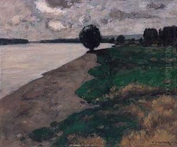 Nad Brzegiem Jeziora Oil Painting by Carl Kustner