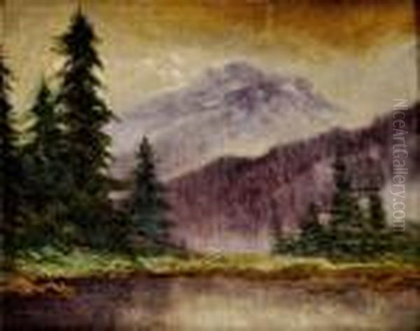 Jesenne Tatry Oil Painting by Jeno Kuszka