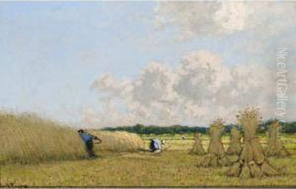 Harvest Time Oil Painting by Cornelis Kuypers