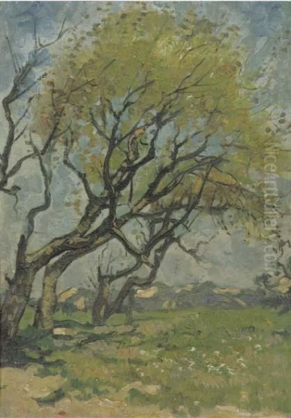 Trees In Spring Oil Painting by Cornelis Kuypers