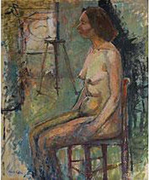 Frauenakt Im Atelier Oil Painting by Harrie Kuyten