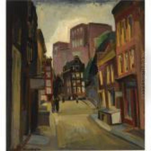 Oude Spiegelstraat Oil Painting by Harrie Kuyten