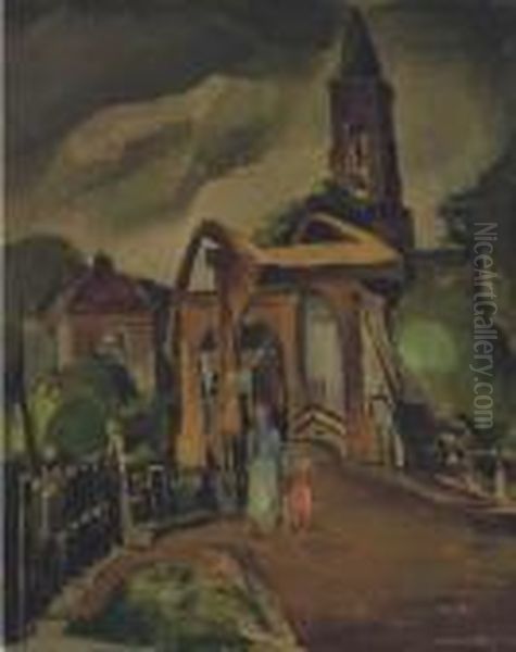 Landschap Loenen Oil Painting by Harrie Kuyten