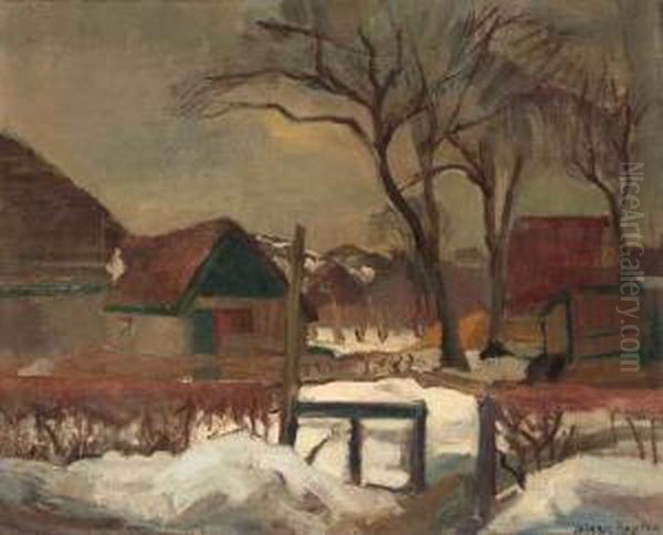 Bergen In Winter Oil Painting by Harrie Kuyten