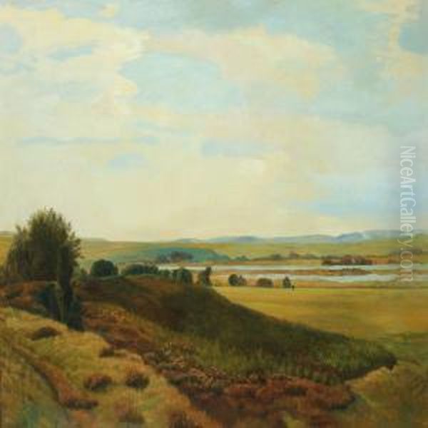 Scenery From Silkeborg Oil Painting by Vilhelm Peter C. Kyhn