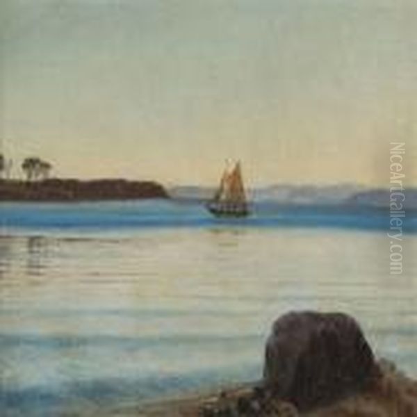 View From Hindsgavl Oil Painting by Vilhelm Peter C. Kyhn