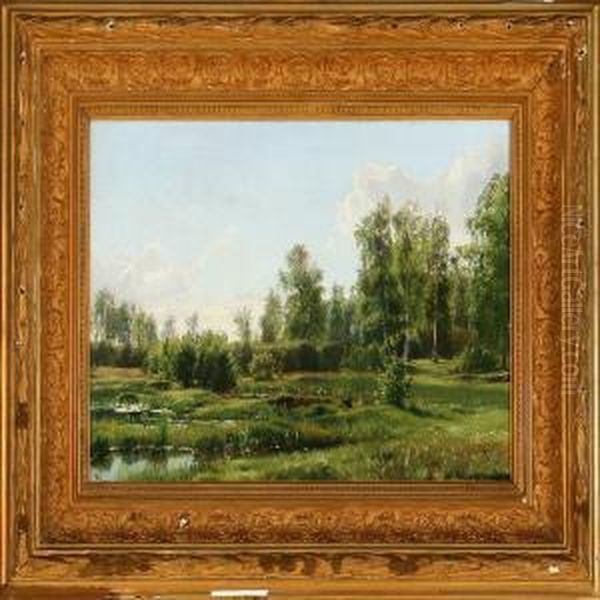 Summer Day At A Moor Oil Painting by Vilhelm Peter C. Kyhn