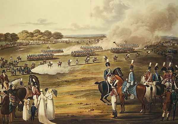 View of the London Volunteer Cavalry and Flying Artillery, 1805 Oil Painting by Charles Cranmer