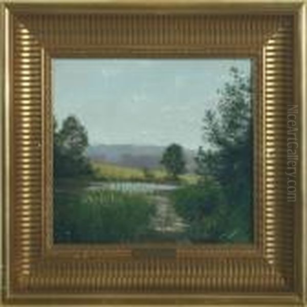 Summer Scenery From Ry Oil Painting by Vilhelm Peter C. Kyhn