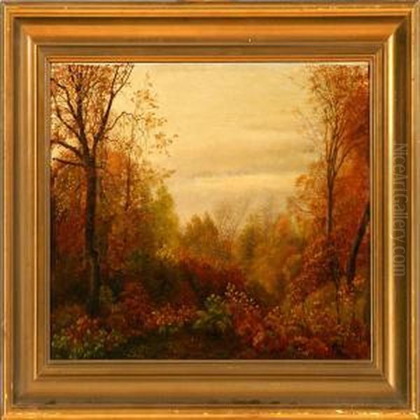 An Autumn Day Oil Painting by Vilhelm Peter C. Kyhn