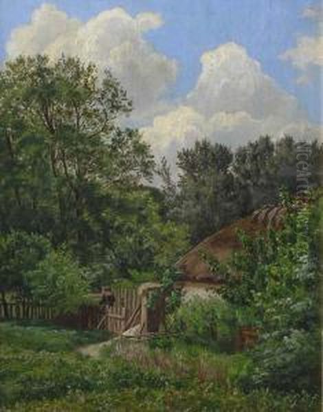 Chaumiere Oil Painting by Vilhelm Peter C. Kyhn