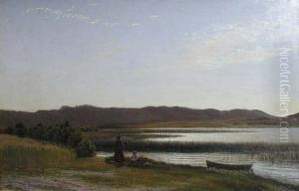 Halte Au Bord De L'eau Oil Painting by Vilhelm Peter C. Kyhn