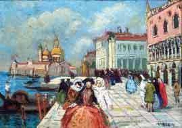 Carnevale A Venezia Oil Painting by Vincenzo La Bella