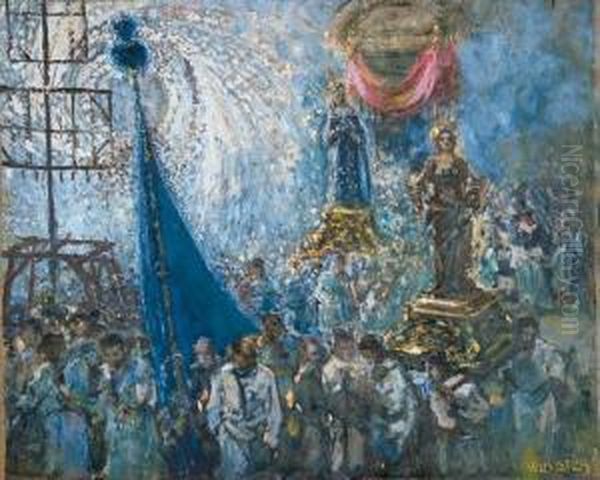 La Processione Oil Painting by Vincenzo La Bella