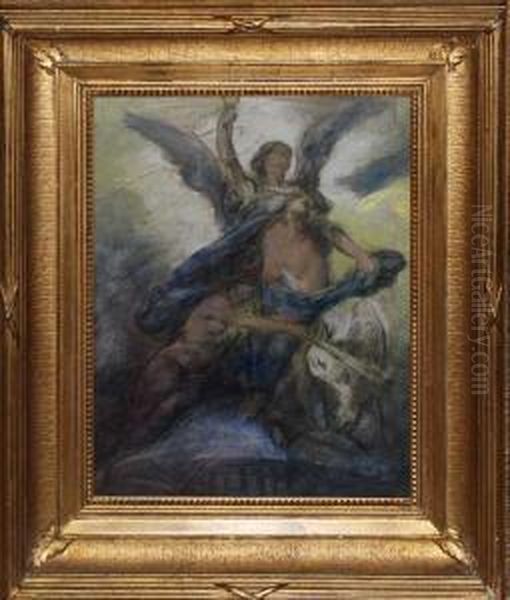 Angelic Scene Oil Painting by John La Farge