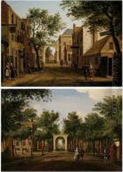 Gravenhage 1729 Oil Painting by Paulus Constantin La Fargue