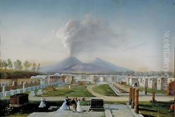 Foro Pompeii Oil Painting by Gioacchino La Pira