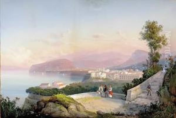 Sorento Oil Painting by Gioacchino La Pira