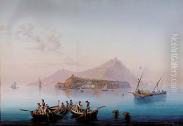 Procida Oil Painting by Gioacchino La Pira