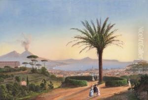 Veduta Di Napoli Da Capodimonte Oil Painting by Gioacchino La Pira