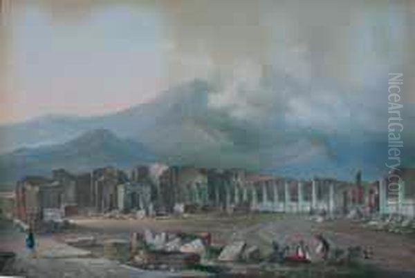 Foro A Pompei Oil Painting by Gioacchino La Pira