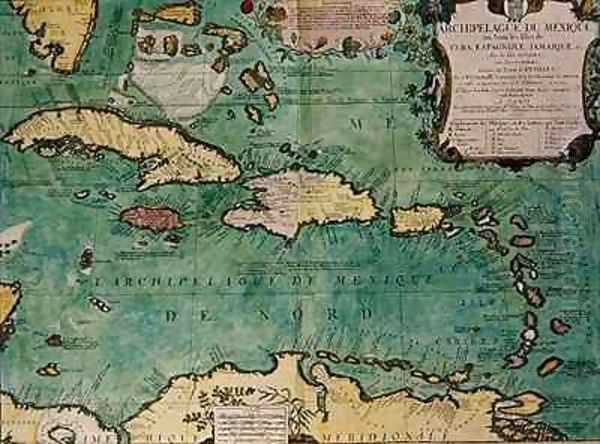 Map of the Mexican Archipelago Oil Painting by Vincenzo Maria Coronelli