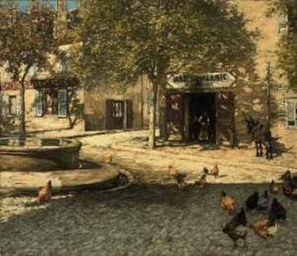 A Provencal Forge Oil Painting by Henry Herbert La Thangue