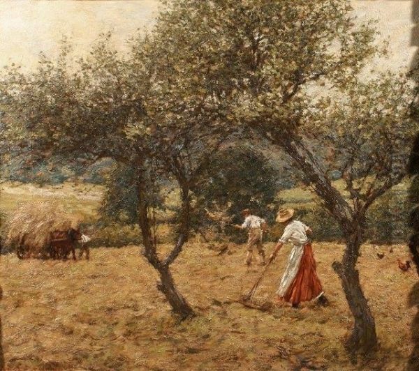 H. H. Lathangue Oil Painting by Henry Herbert La Thangue