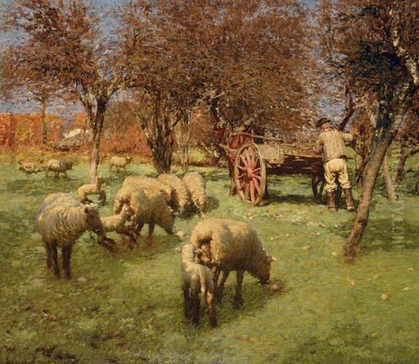 The March Month Oil Painting by Henry Herbert La Thangue