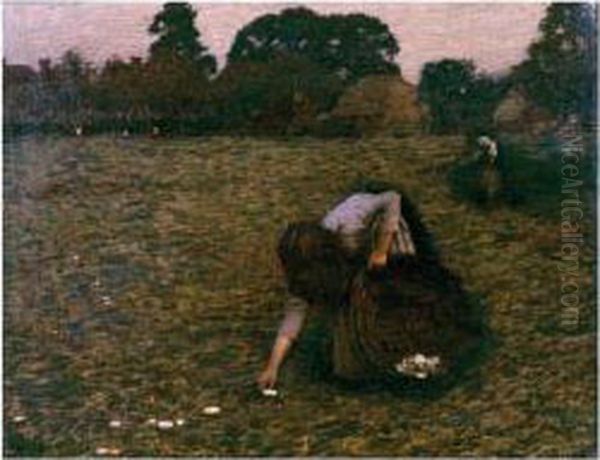 Dawn Oil Painting by Henry Herbert La Thangue