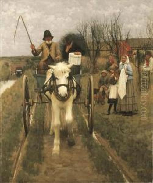 Leaving Home Oil Painting by Henry Herbert La Thangue