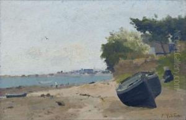 Barque Sur La Plage by Elodie La Villette