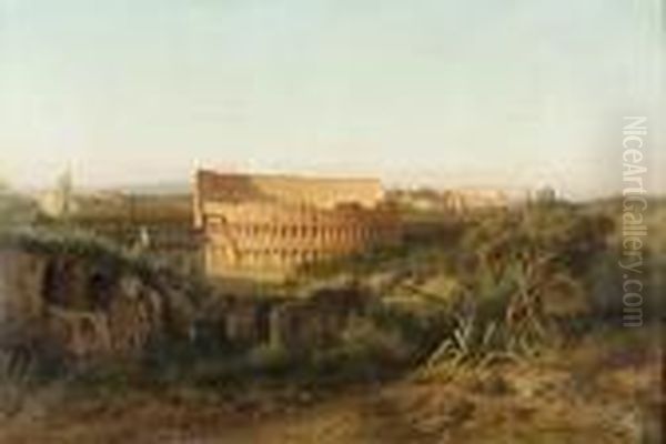 Veduta Del Colosseo Dal Colle Palatino Oil Painting by Alessandro la Volpe