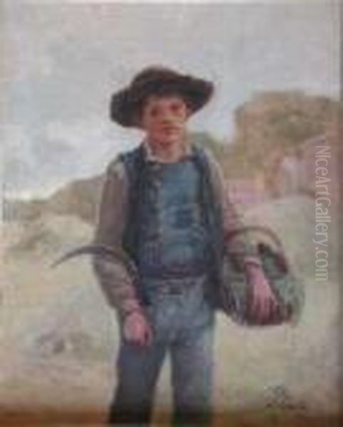 The Young Farmhand Oil Painting by Eugene Leon Labitte