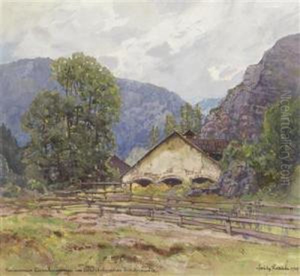 Verlassenereisenhauer Im Schlottergraben Bei Oberwolz Oil Painting by Fritz Lach