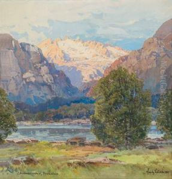 Altausseersee Oil Painting by Fritz Lach