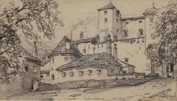 Hohensalzburg Oil Painting by Fritz Lach