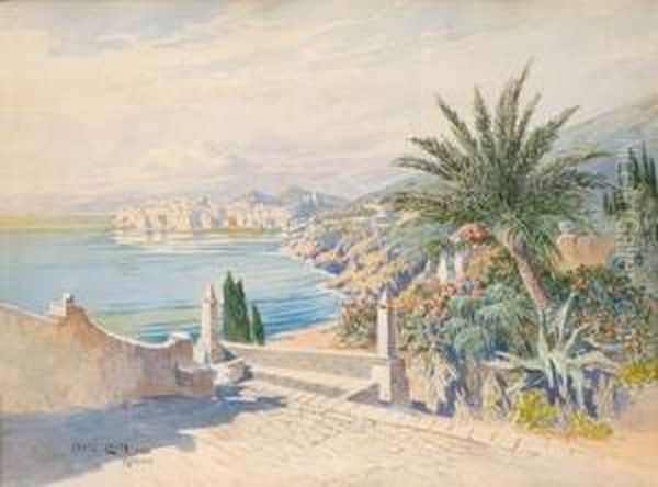 A View Of Ragusa Oil Painting by Fritz Lach