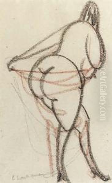 Standing Female Nude Oil Painting by Gaston Lachaise