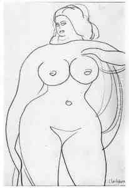 Femme Nue Oil Painting by Gaston Lachaise