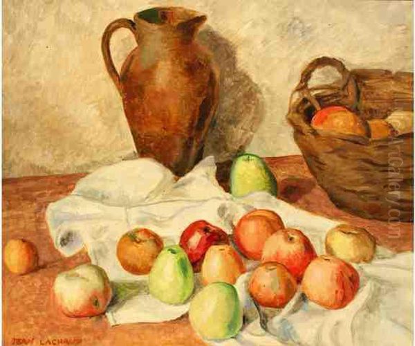 Nature Morte Aux Pommes Et Au Pichet Oil Painting by Jean Lachaud