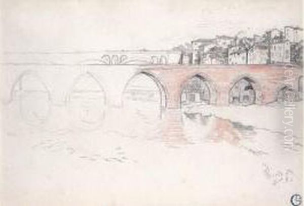 Pont D'albi Oil Painting by Georges Lacombe