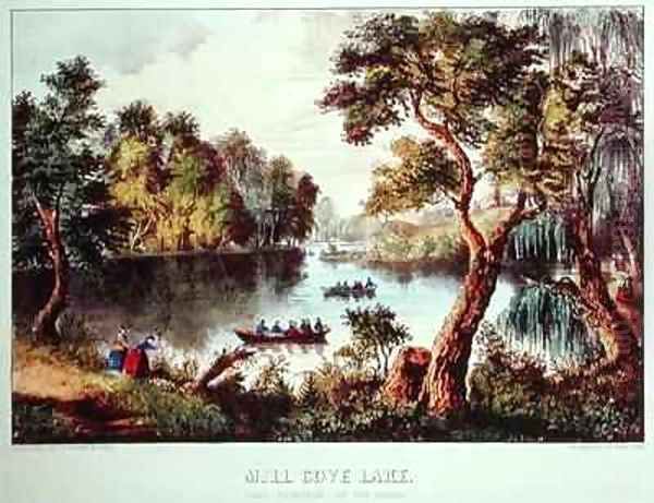 Mill Cove Lake Oil Painting by Currier