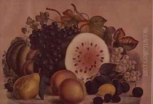 Autumn Fruit Oil Painting by Currier