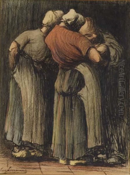 Peasant Women Oil Painting by Eugene Laermans