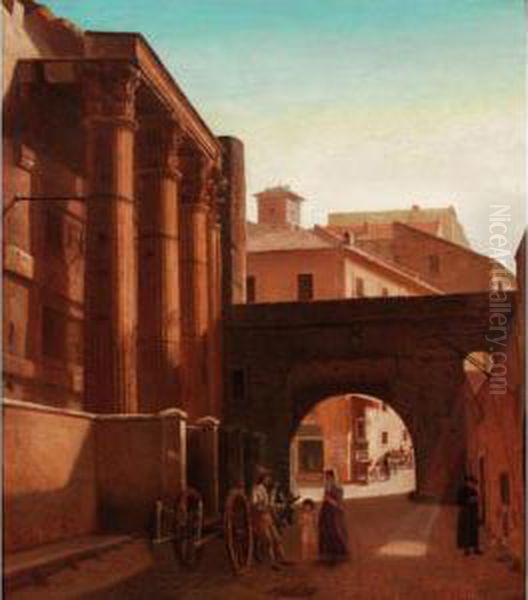 A View Of Rome Oil Painting by Thorald Laessoe