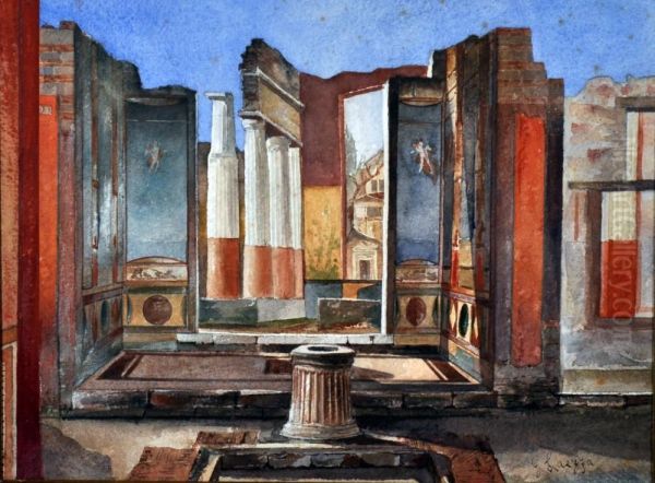 Pompei Oil Painting by Giuseppe Laezza