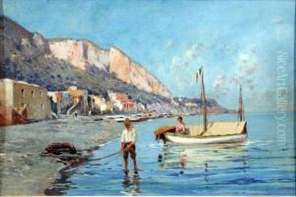 Capri Oil Painting by Giuseppe Laezza