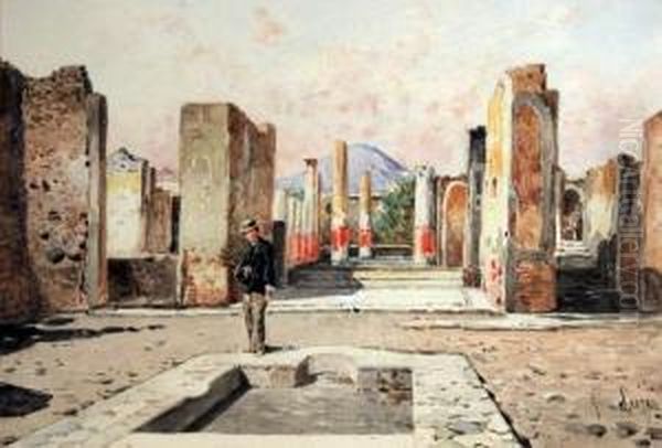 Pompei Oil Painting by Giuseppe Laezza